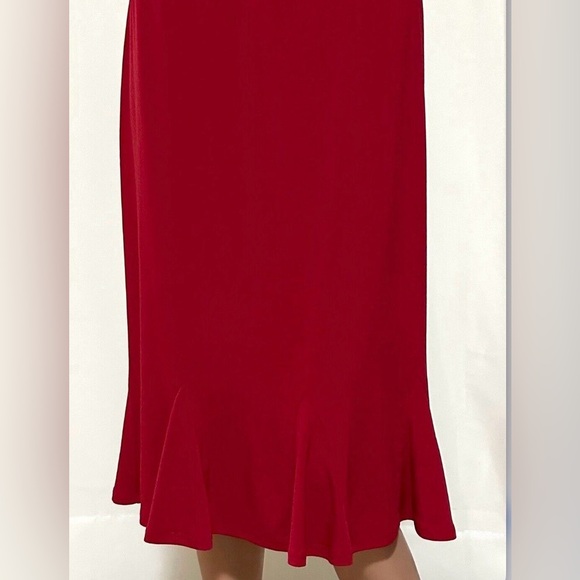 👠Susan Graver Vibrant Red Liquid Knit Skirt - Picture 2 of 9